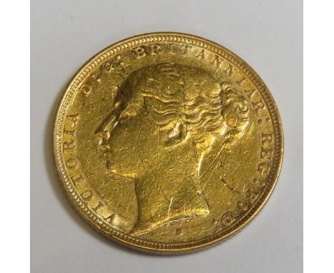 Queen Victoria 1881 gold full sovereign, Sydney mint 