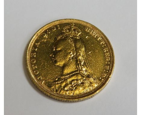 Queen Victoria 1890 gold full sovereign 