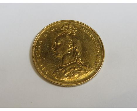 Queen Victoria 1887 gold full sovereign 