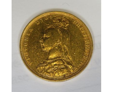 Queen Victoria 1888 gold full sovereign