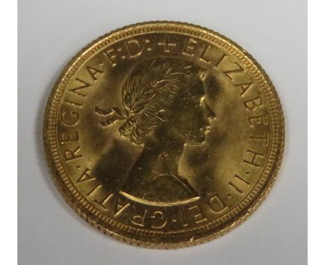 Queen Elizabeth II 1964 gold full sovereign 