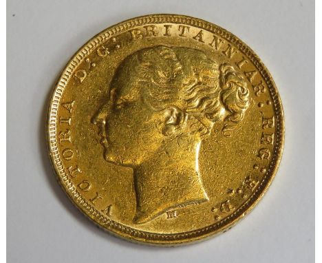 Queen Victoria 1879 gold full sovereign, Melbourne mint 