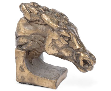 Edward Waites (born 1988), small bronze horse's head, monogram EJW no. 6/95, height 6cmGood condition