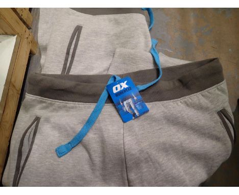 Two pairs of Ox Tools 42R grey workwear joggers, new old stock. P&amp;P Group 1 (£14+VAT for the first lot and £1+VAT for sub