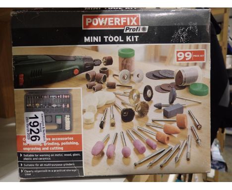 Powerfix Profi mini tool kit. P&amp;P Group 2 (£18+VAT for the first lot and £3+VAT for subsequent lots) 