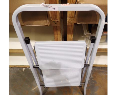 Two step aluminium ladders. Not available for in-house P&amp;P 