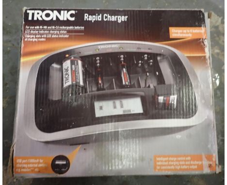 Tronic Rapid battery charger, boxed. P&amp;P Group 2 (£18+VAT for the first lot and £3+VAT for subsequent lots) 
