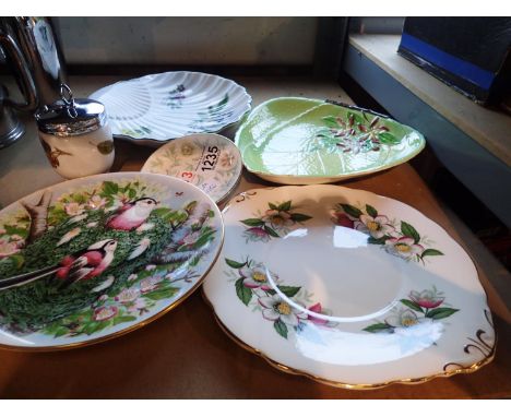 Mixed decorative plates including Royal Worcester and Carlton Ware, largest D: 23 cm, and an egg coddler. Not available for i