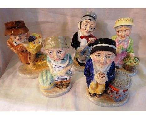 Norcroft fine bone china figurines, largest H: 12 cm, (5). P&amp;P Group 3 (£25+VAT for the first lot and £5+VAT for subseque