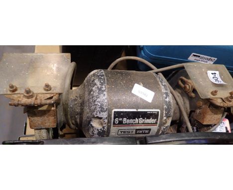 Test Rite 6 inch bench grinder. All electrical items in this lot have been PAT tested for safety and have passed. This does n