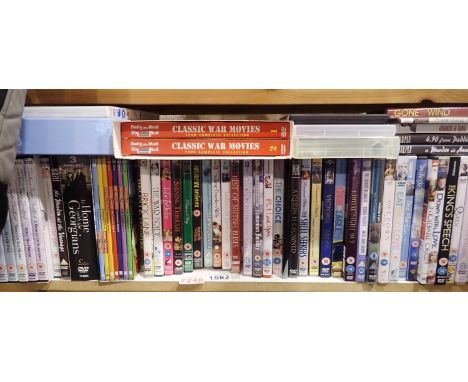 Shelf of mixed DVDs including boxed sets. P&amp;P Group 3 (£25+VAT for the first lot and £5+VAT for subsequent lots) 