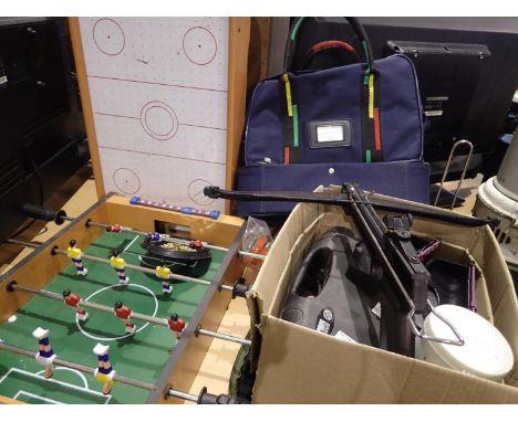 Mini football pitch, ice hockey ring, set of bowls, mini toy crossbow etc. Not available for in-house P&amp;P 