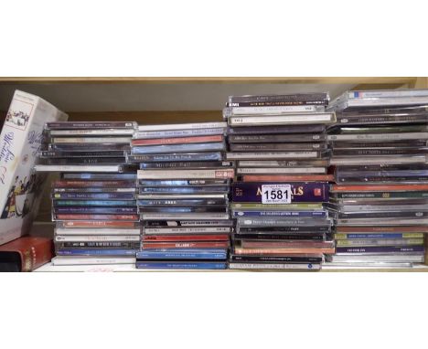 Shelf of mixed CDs, including ABBA. P&amp;P Group 3 (£25+VAT for the first lot and £5+VAT for subsequent lots) 