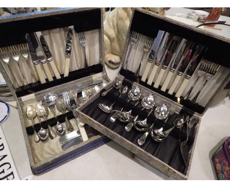 1950s canteen of cutlery and a 1960s example. P&amp;P Group 3 (£25+VAT for the first lot and £5+VAT for subsequent lots) 