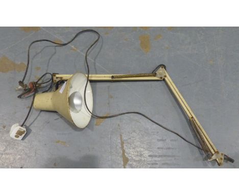 Anglepoise type lamp, lacking base. Not available for in-house P&amp;P 