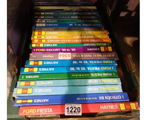 Twenty three Haynes car manuals. P&amp;P Group 3 (£25+VAT for the first lot and £5+VAT for subsequent lots) 