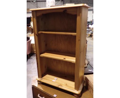 Pine two shelf bookcase, 60 x 25 x 100 cm H. Not available for in-house P&amp;P 