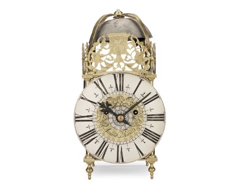 An early 18th century and later lantern clockThe dial and frame by Amant, Paris, circa 1700, the spring driven movement Engli