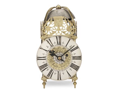 An early 18th century and later lantern clockThe dial and frame by Amant, Paris, circa 1700, the spring driven movement Engli