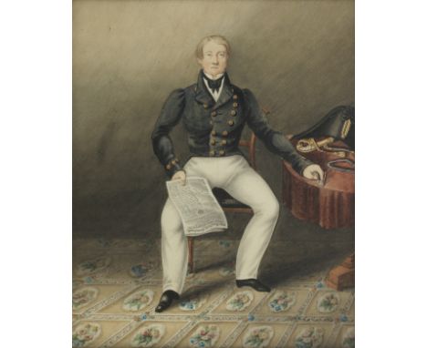 Portrait of a naval officer, c.1850watercolour, 23.5 x 19cm (9 1/4 x 7 1/2in). together with four others similar (5)For furth