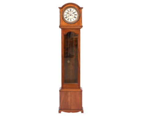 An early 20th century mahogany long case clock, of diminutive sizeThe 7 inch dial with Roman numerals and subsidiary seconds 