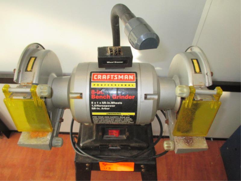 Craftsman Proffesional 8" Bench Grinder, 8x1 x 5/8" Wheels, 1.0 HP, 5/8