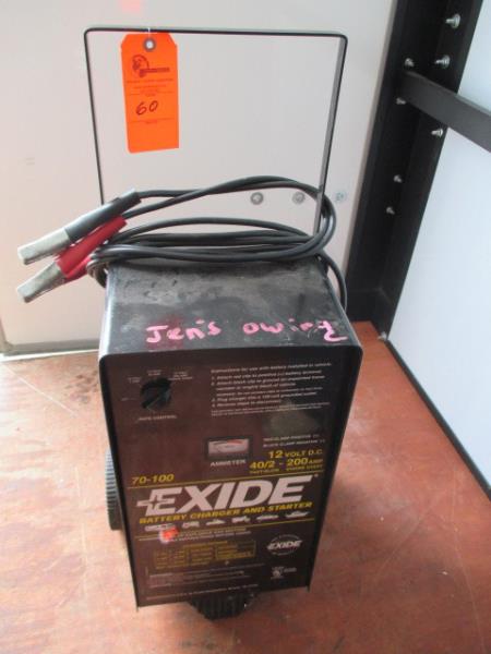 exide battery charger and starter