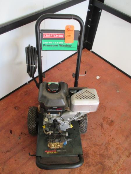 Craftsman Pressure Washer 2400 Psi 22gpm 65 Hp Quick Start Pump Briggs And Stratton 65 Hp 1908