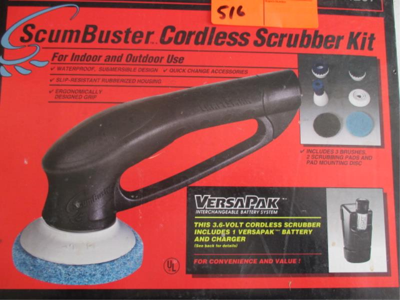 (1) Craftsman Scum Buster Cordless Scrubber, New in Box, (1) Craftsman