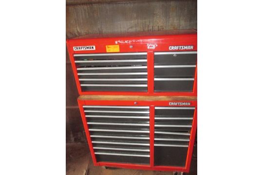 Craftsman Rolling Tool Box Red 2 Sections Top 9 Drawers Amp Previous