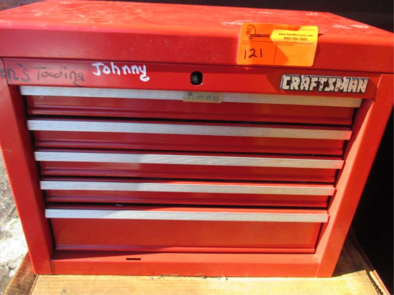 Craftsman Tool Box, Rolling, 5 Drawers, Lift Top Cover w/ Assorted
