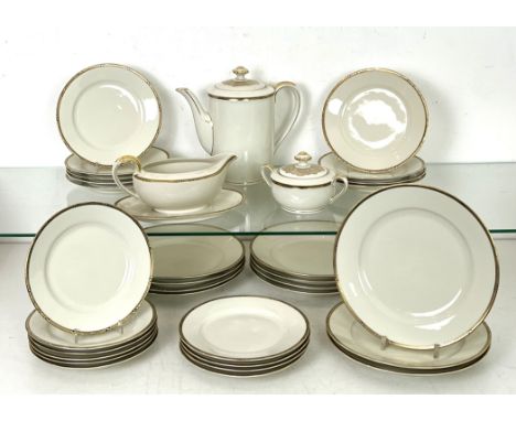 A German porcelain part-dinner service by Johann Seltmann of Bavaria - third quarter 20th century, gold printed factory marks