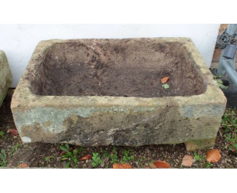 A rectangular trough planter (68 x 48 x 32 cm)