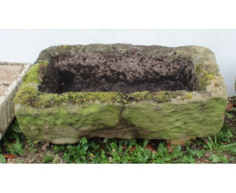 A rectangular trough planter (73 x 40 x 30 cm)