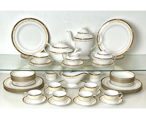 An extensive Spode Avignon pattern dinner, tea and coffee service - for 12 place settings, pattern no. Y8600, comprising two 