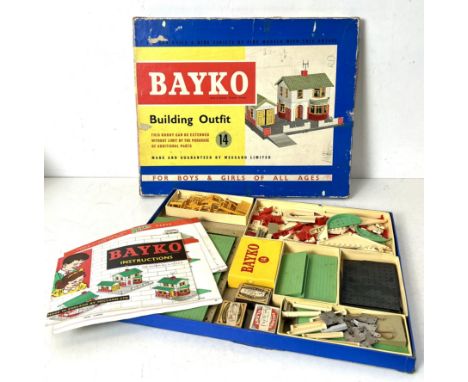 A boxed Bayko No.14 Building Outfit - c.1961, with instruction booklet and catalogue (contents not checked).