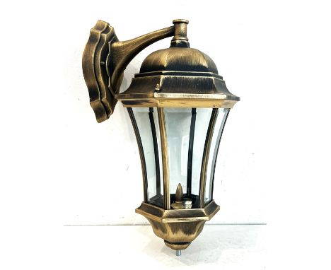 A Blooma 'Richelieu' antique-style outdoor wall lantern light fitting - cast metal with antiqued bronze painted finish, 45.75