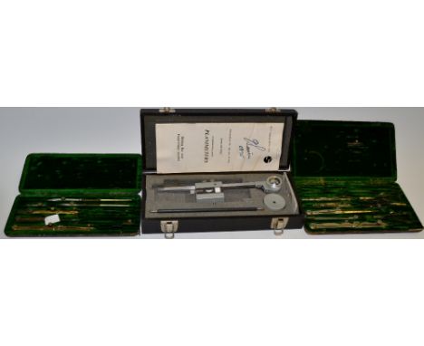 Scientific Instruments - a W F Stanley Albright Planimeter, case;  an Edwardian drawing implement set;  another (3)