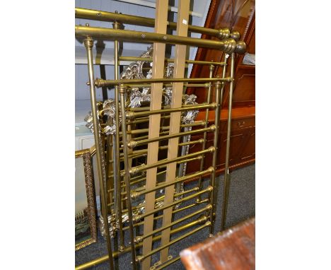 A  brass double bed 