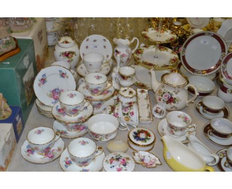 Ceramics - Royal Albert Old Country Roses cake stand , ginger jar, dressing table jar, bell; yellow Wedgwood Jasperware egg s