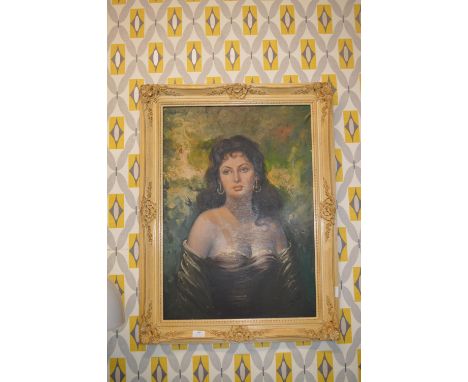Oil on Canvas Portrait of a Lady after Leon Jean Basile 