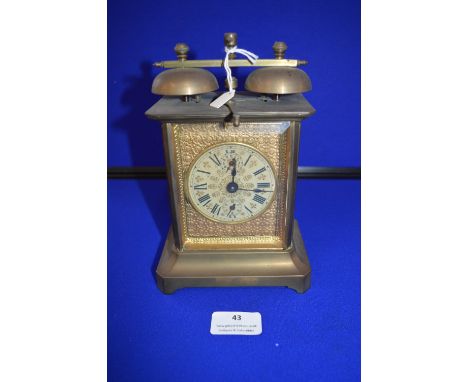 Vintage Brass Carriage Clock with Alarm (full working order) 