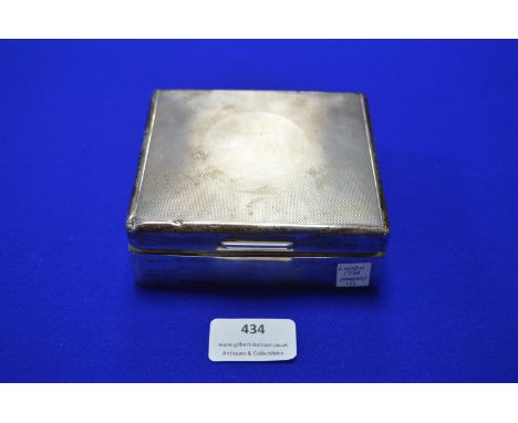 Hallmarked Sterling Silver Cigarette Box by Garrard &amp; Co, London 1958 