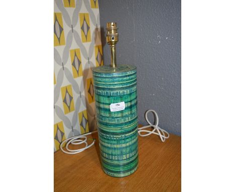 Retro Green Studio Pottery Lamp Base 