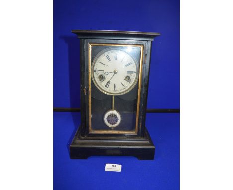 Victorian Ebonised Mantel Clock 