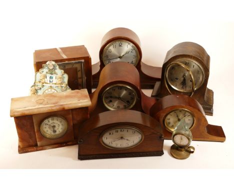A collection of mid twentieth-century and later mantel, anniversary and carriage clocks, makers to include, Acctim, Smiths, a