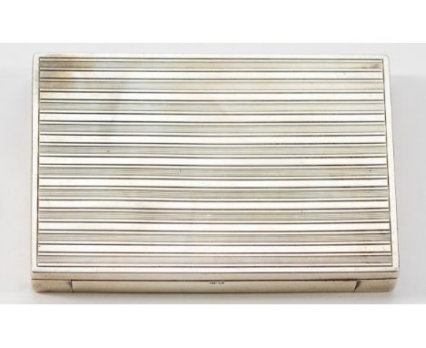 An Austrian silver cigarette case, by Georg Adam Scheid, London import 1922, later engraved "To Jocelyn, 10.4.46, sprung load