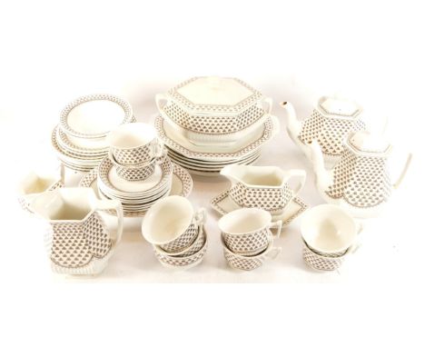 A mid 20th century thirty one piece tea service by Adams 'Sharon' pattern, together with a collection of ceramics, to include