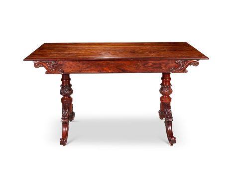 Y&nbspA GEORGE IV IRISH ROSEWOOD SIDE OR SOFA TABLE  BY MACK, WILLIAMS & GIBTON, CIRCA 1825  The drawer stamped 'MACK, WILLIA