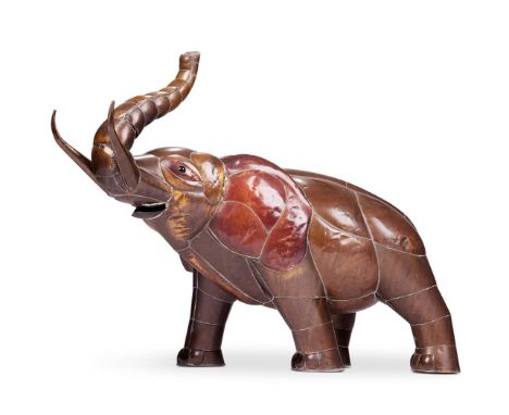 λ&nbspSERGIO BUSTAMANTE (MEXICAN B. 1949)  ELEPHANT  Copper and brass  55 x 73cm; 21½ x 28¾ in. Executed circa 1970s. Bustama